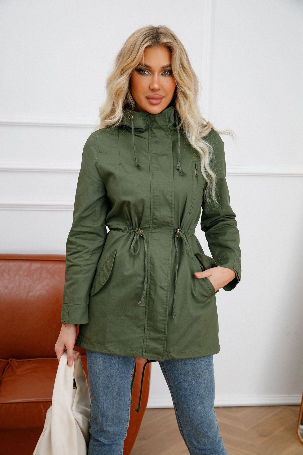 Cotton Loose Solid Color Coat