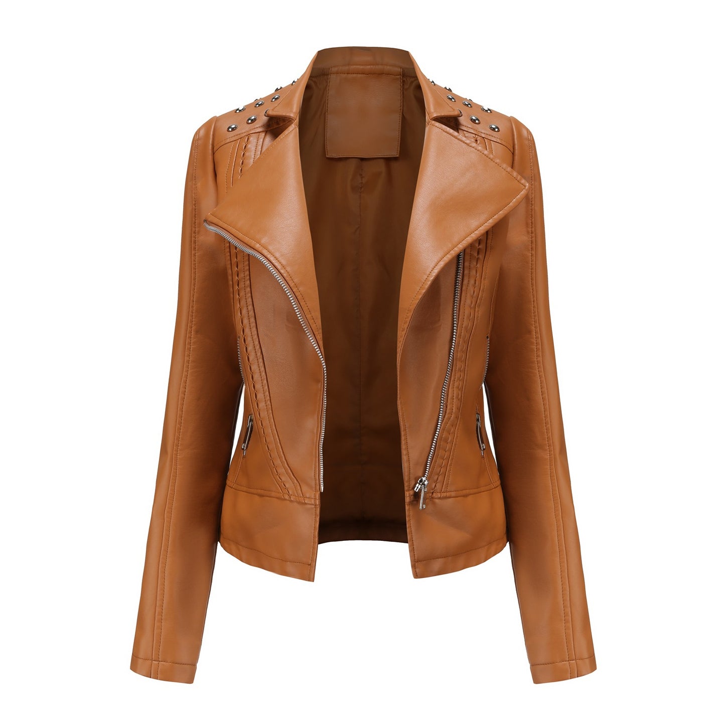 Rivet Leather Motorcycle Jacket