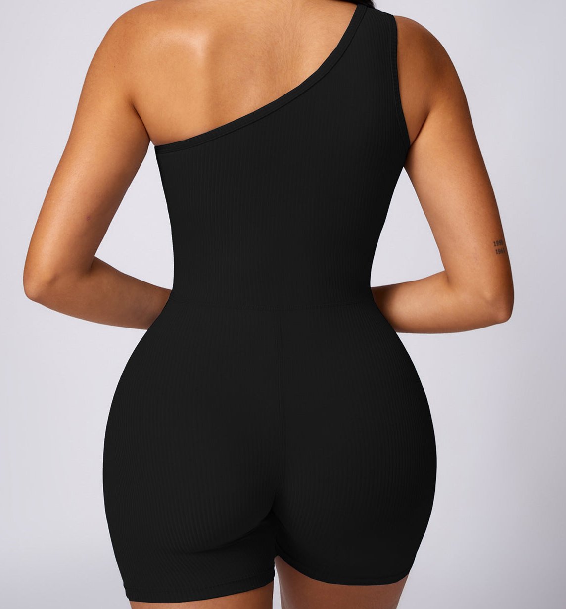 Oblique One Shoulder Sports Tight Fitness Elastic Beauty Back Yoga Romper