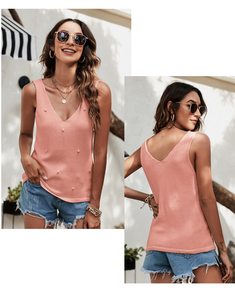 Sleeveless Knitwear Top