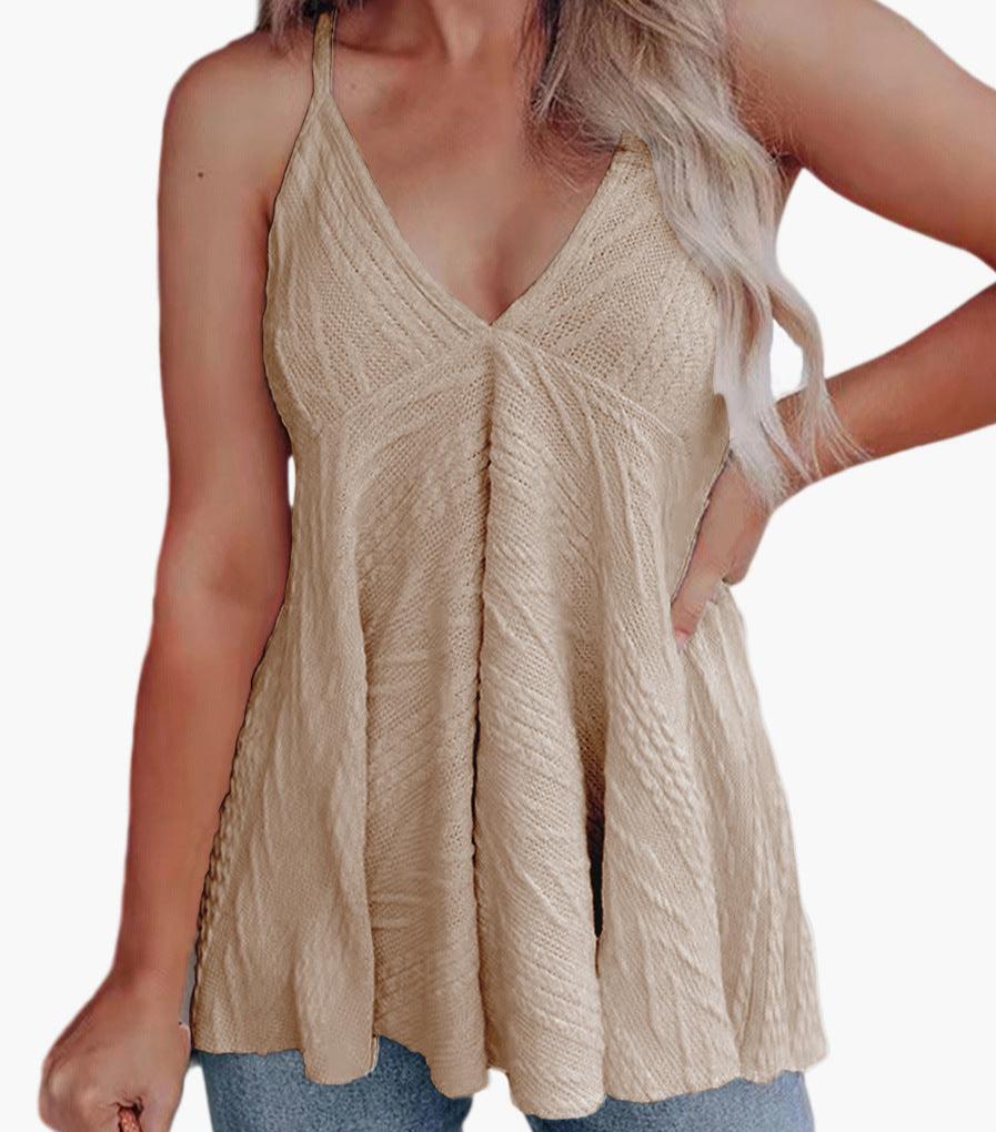 Casual Design Sling Wool Top