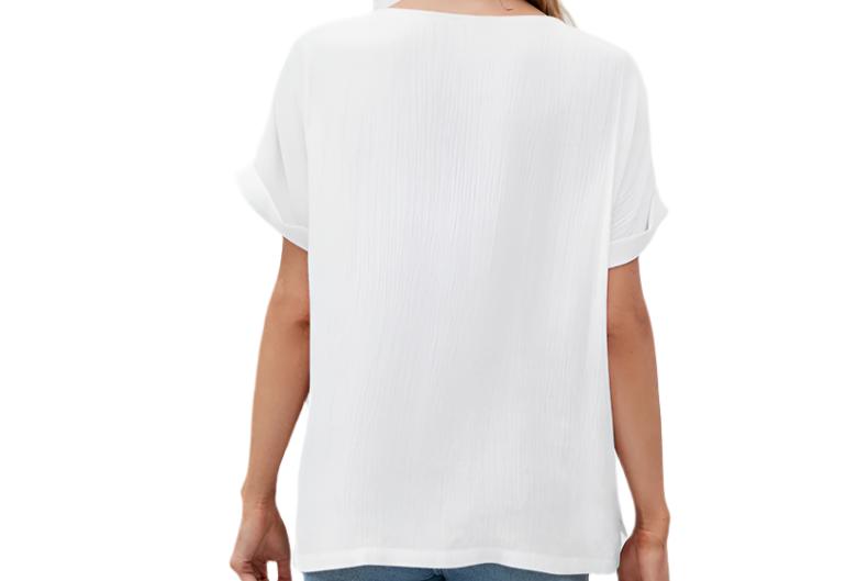 Cotton Linen Short Sleeve Top