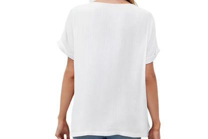 Cotton Linen Short Sleeve Top