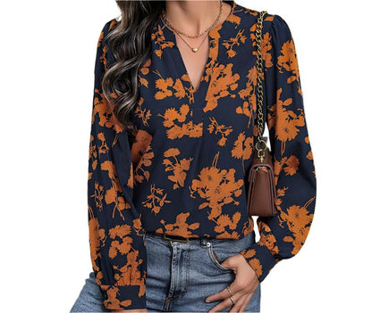 Long Sleeve Print Shirt