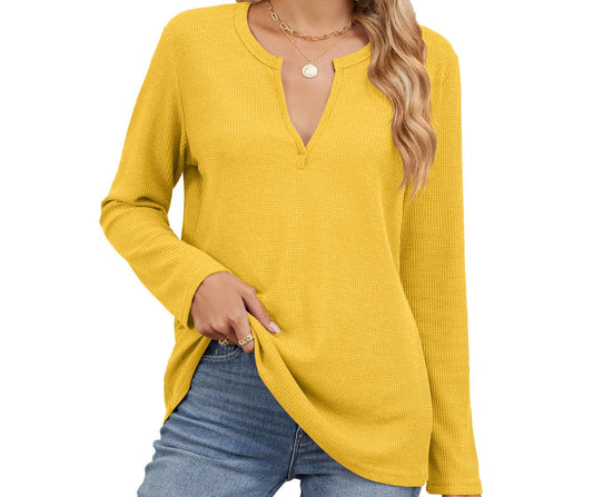 V-neck Long Sleeve Casual Top