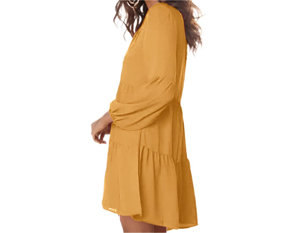 Lantern Long Sleeve Loose Dress