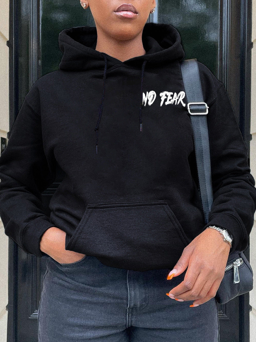 No Fear Letter Graphic Printing Hoodie