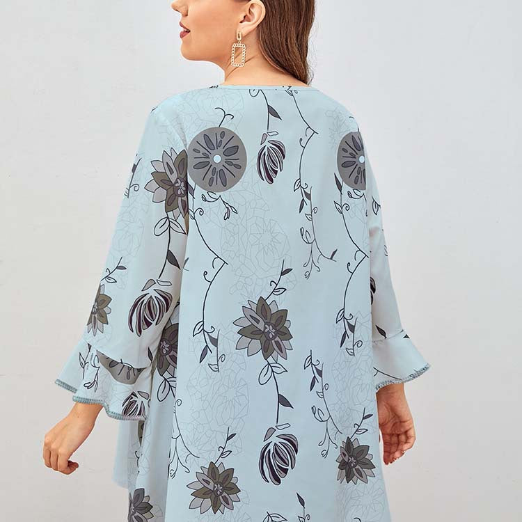 Plus Size Printed Top