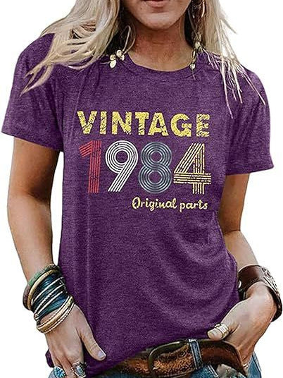 Vintage Print Casual Short Sleeve T-Shirt