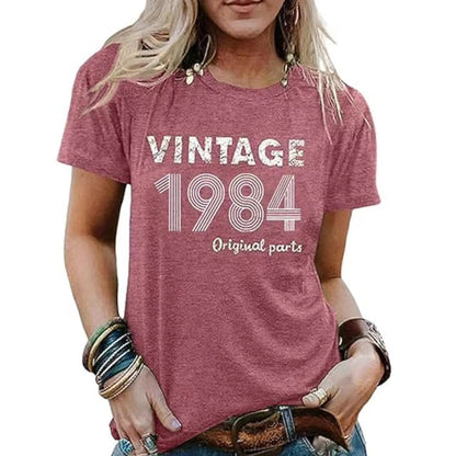 Vintage Print Casual Short Sleeve T-Shirt