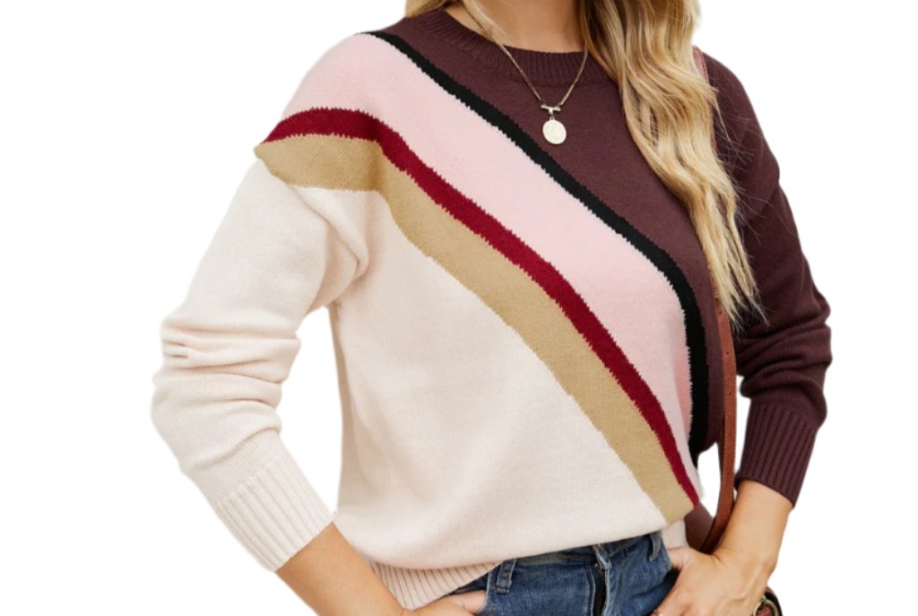 Oblique Striped Sweater