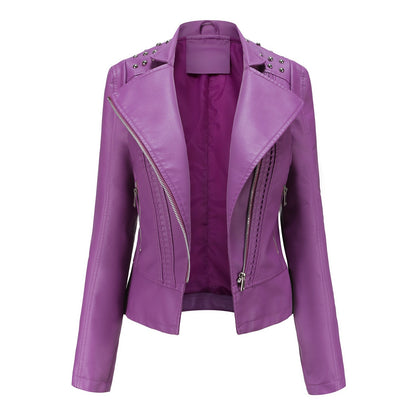 Rivet Leather Motorcycle Jacket