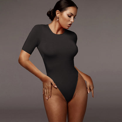 Casual Half-Sleeve Tight Sexy Bodysuit