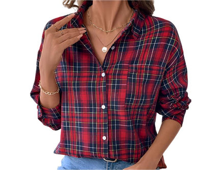 Casual Long Sleeve Plaid Shirt