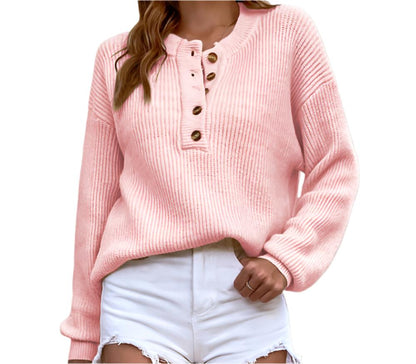 Buttons Pullover Knitwear Sweater