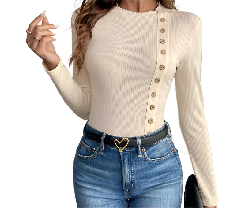 Sunken Stripe Long Sleeve Bodysuit