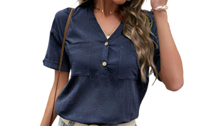 Casual Double Pocket Top