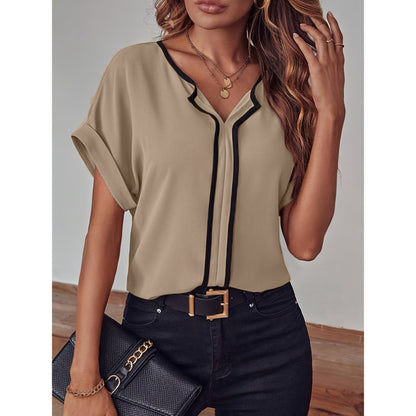 Elegant Short Sleeve Blouse