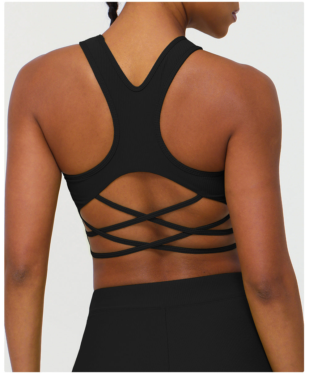 Cross Back Sports Yoga Bra