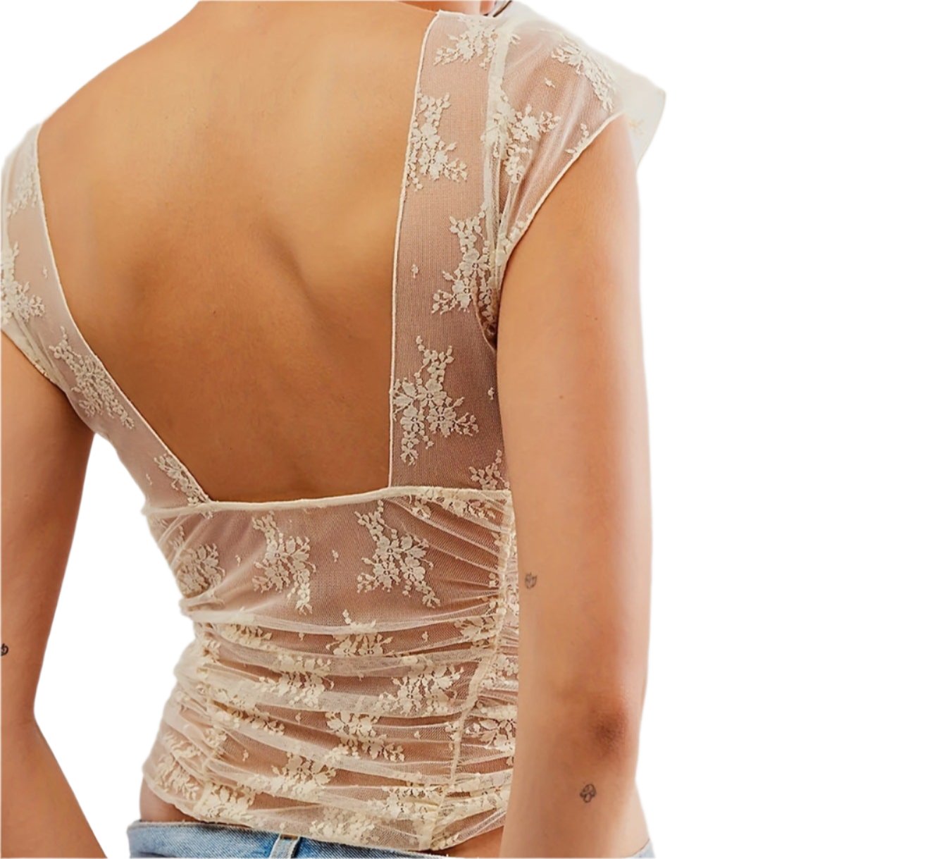 Sexy Floral Lace Backless Slim Fit Top