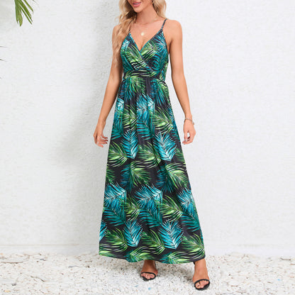 Sexy Strap Backless Slimming Maxi Dress