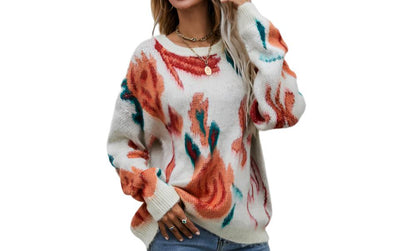 Stitching Personality Knitted Sweater