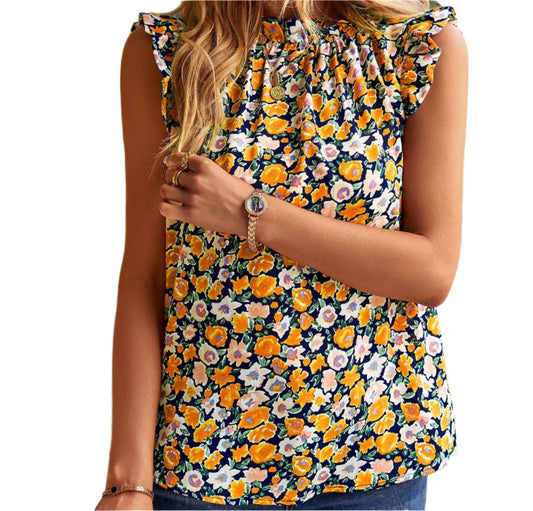 Sleeveless Floral Top