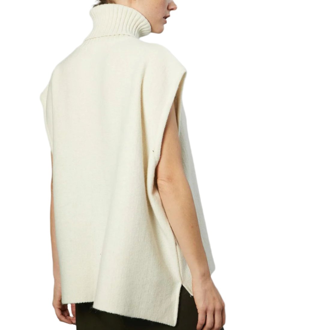 Turtleneck Sleeveless Casual Sweater