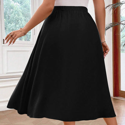 Plus Size Sexy Split A-Line Skirt
