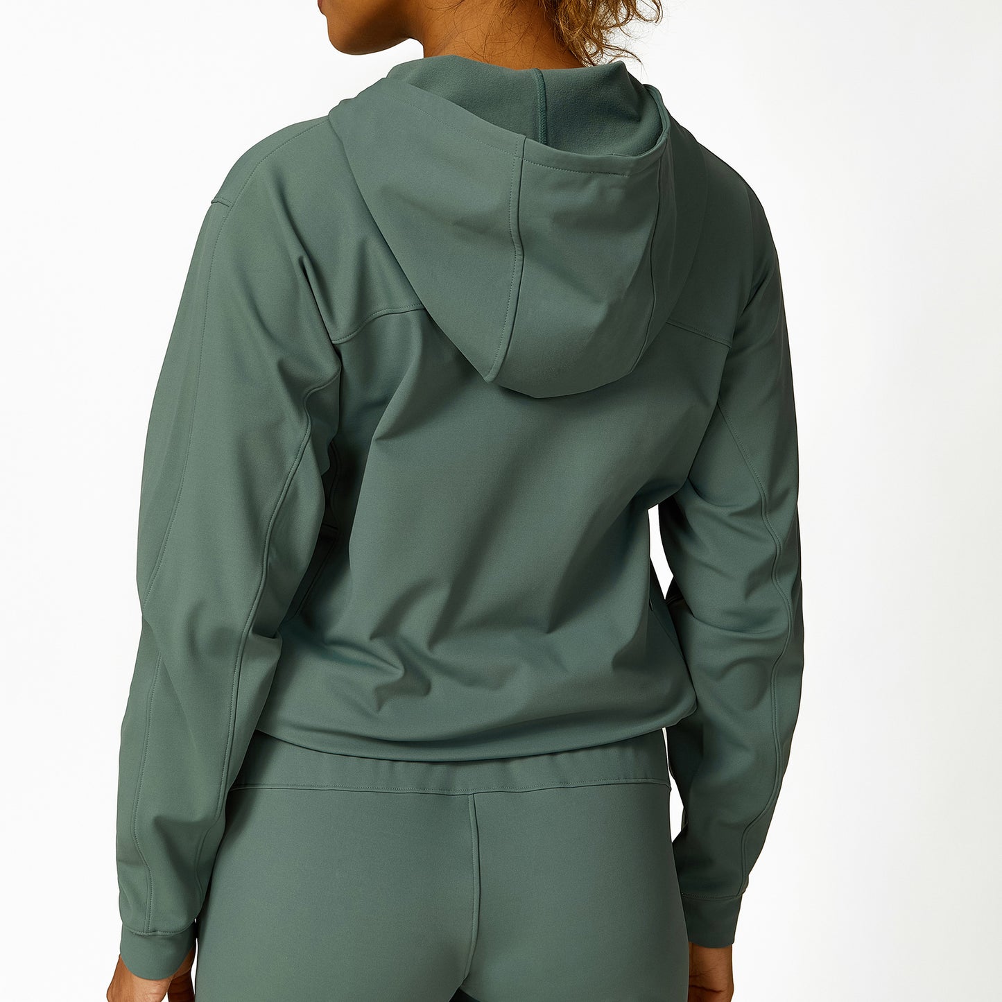 Hooded Sweatshirt Drawstring Sports Yoga Suit