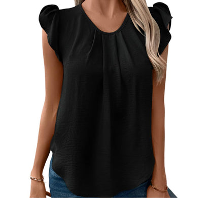 Casual Ruffle Sleeve Top