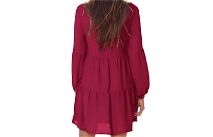 Lantern Long Sleeve Loose Dress