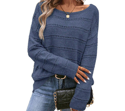 Hollow Cutout Off Shoulder Knitwear Sweater