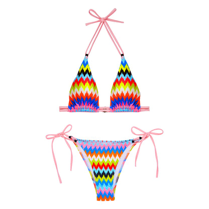 Wave Print Beach Bikini