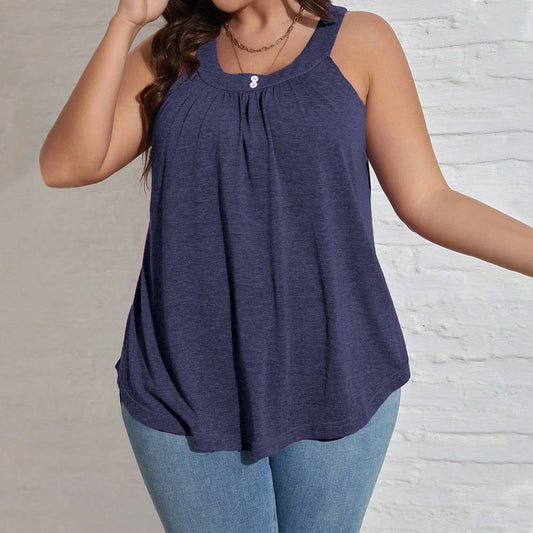 Plus Size Casual Sleeveless Top