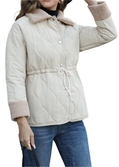 Casual Fur Collared Cotton Padded Coat