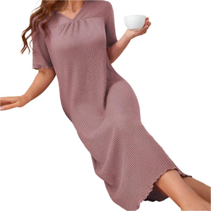 Simple Comfortable Mid Length Night Dress