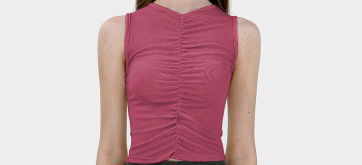 Vest Pleated Design Pilates Yoga Sports Top