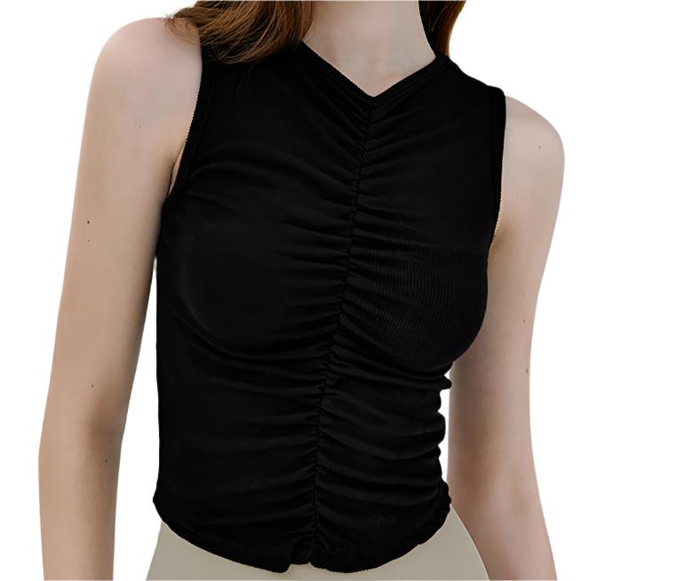 Vest Pleated Design Pilates Yoga Sports Top