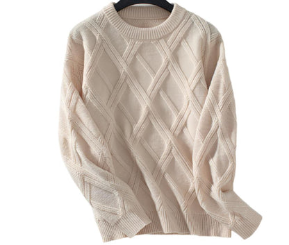 Diamond Pullover Knitted Sweater