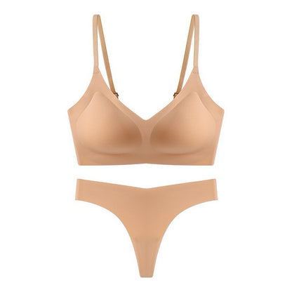 Seamless Nude Feel Bra Set