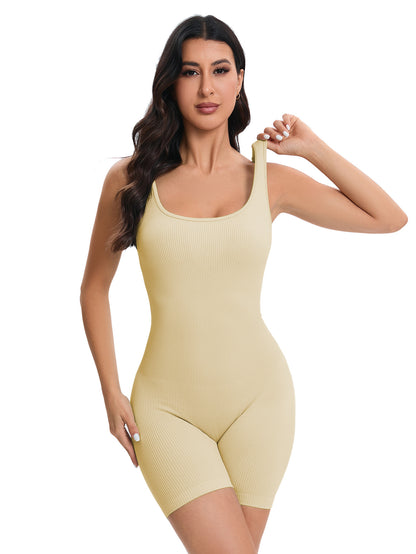 Sports Yoga Bodysuit Seamless Integrated Molding Quick Drying Breathable Slim Fit Peach Hip Romper