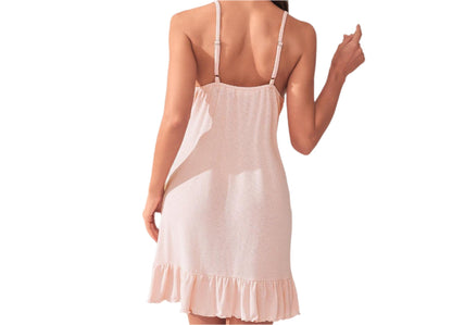 Sexy Slip Lace Ruffled Nightdress