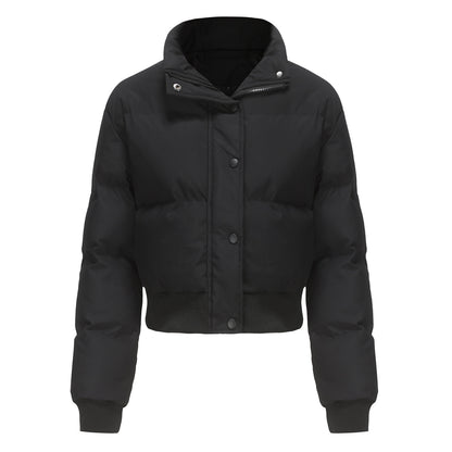 Cotton High Collar Padded Puffer Jacket