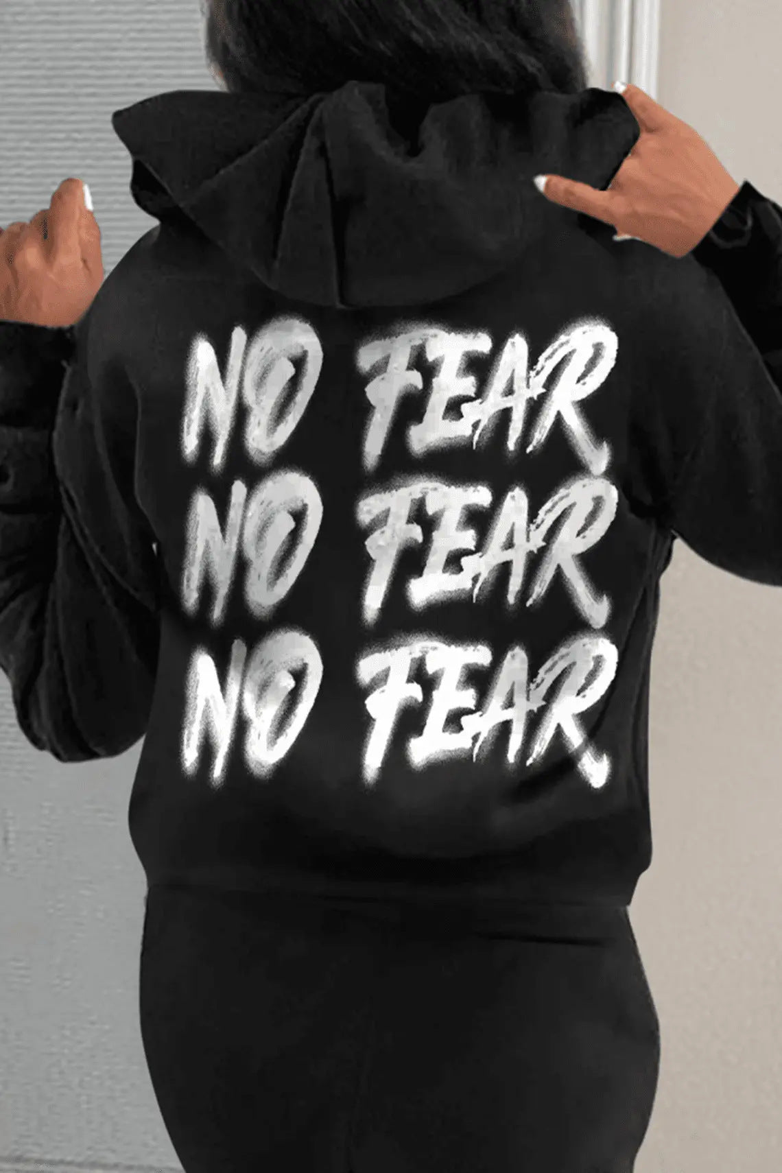 No Fear Letter Graphic Printing Hoodie