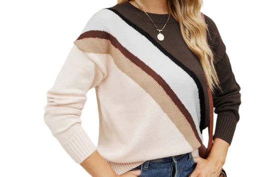 Oblique Striped Sweater