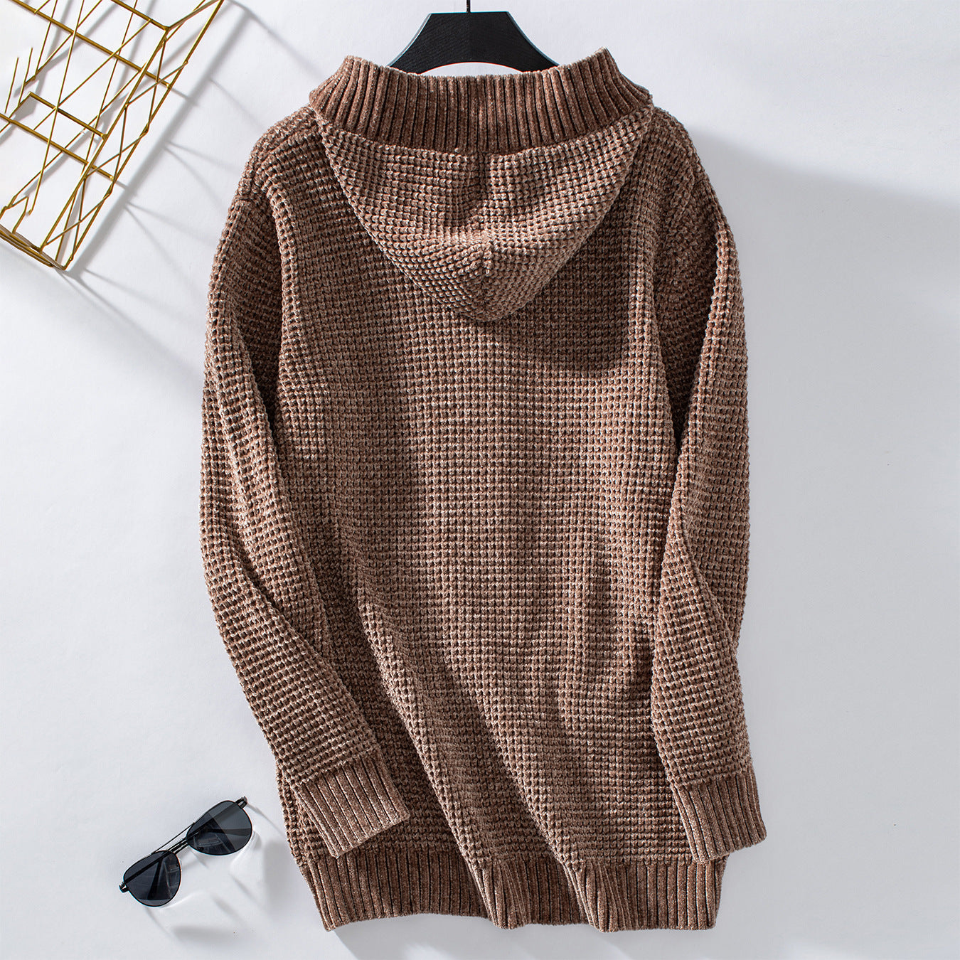 Hooded Knitted Cardigan