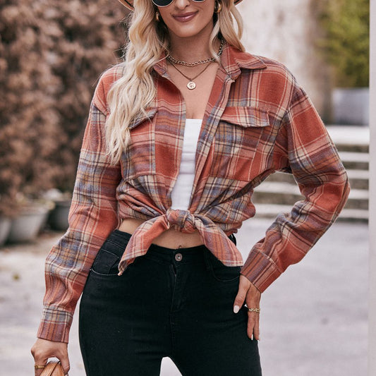 Casual Oversize Loose Plaid Shirt