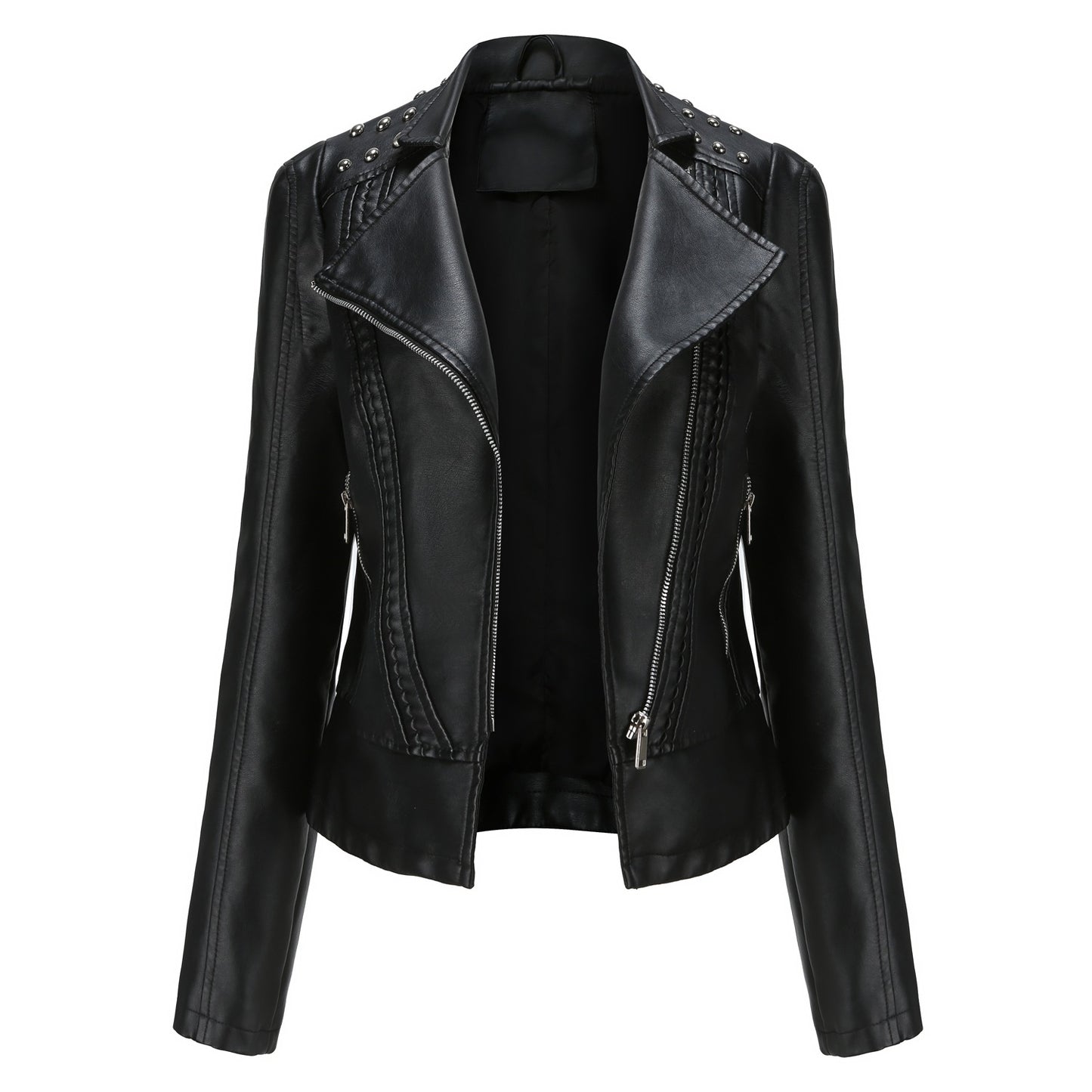 Rivet Leather Motorcycle Jacket