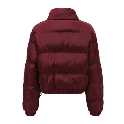 Cotton Long Sleeve High Collar Cotton-Padded Coat Jacket